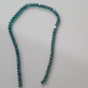 17" Strand of Glass Beads (A Very Pretty Blue-Green Ocean Color)